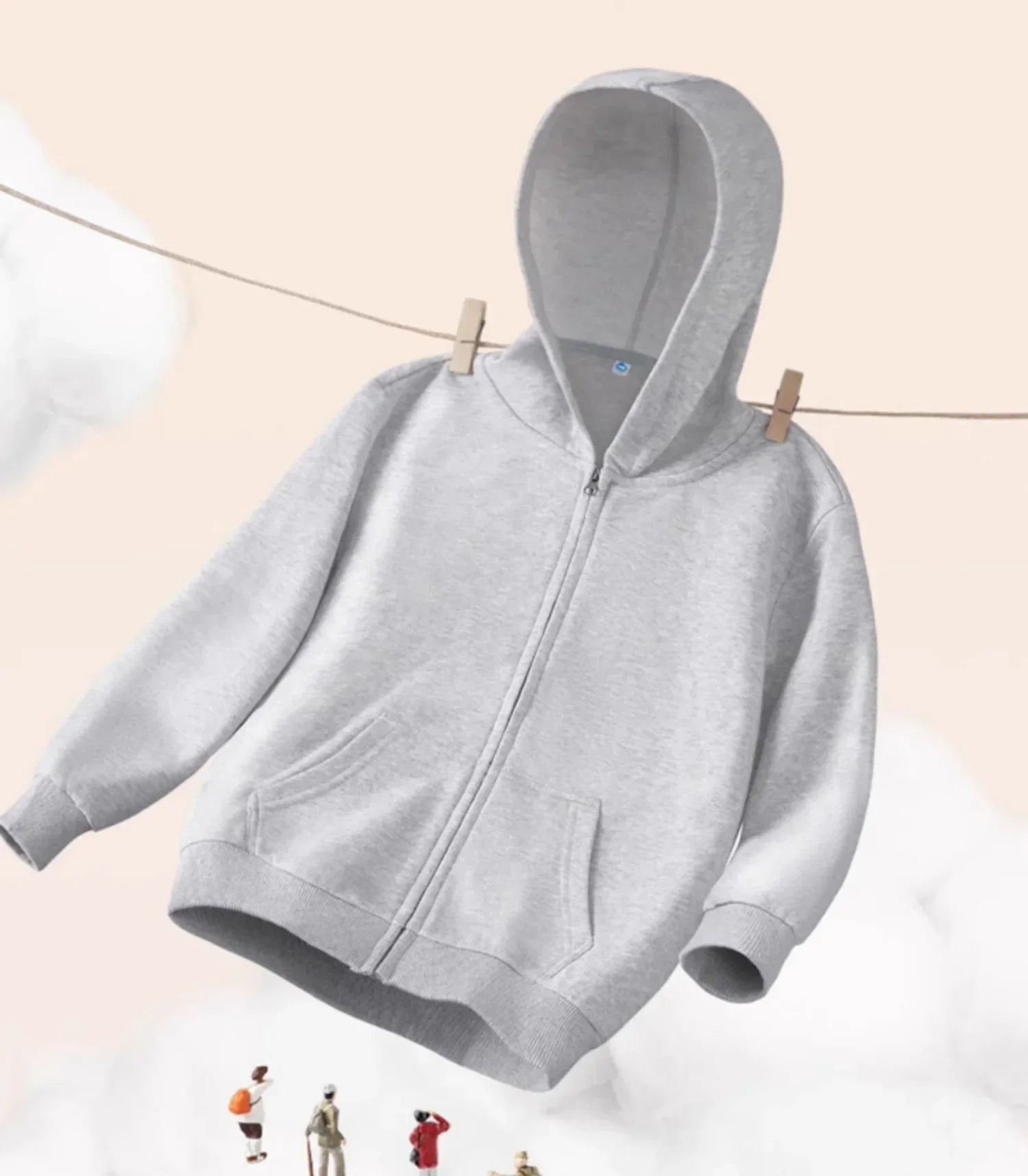 Bright Zip Casual Kids Hoodie