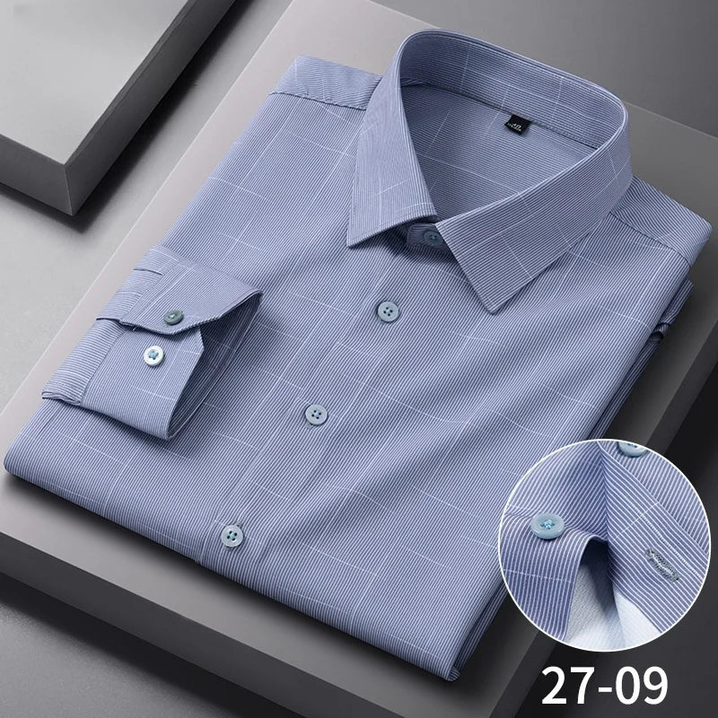 Anti Wrinkle Slim Plaid Shirt