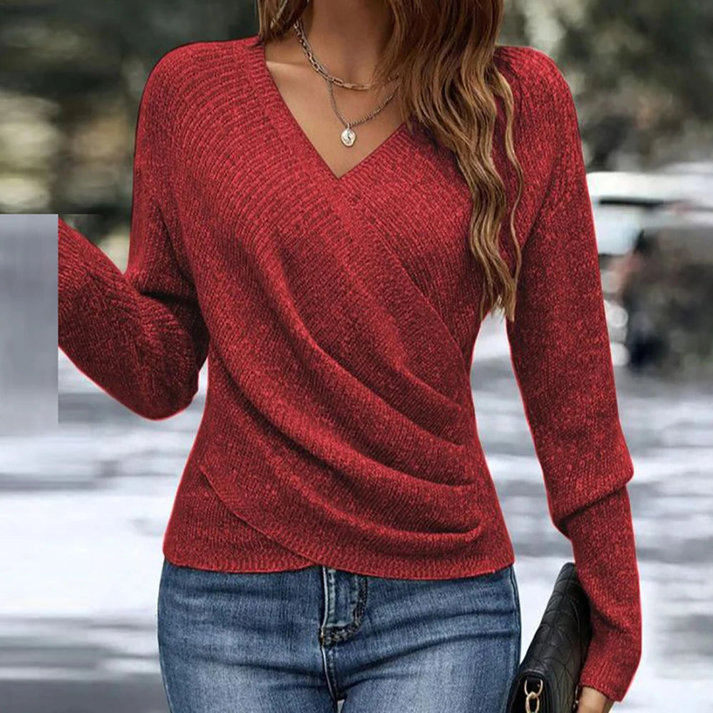 Women’s Slim V-Neck Knit Sweater