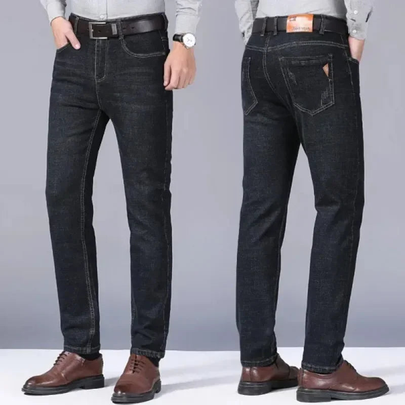 Classic Straight Stretch Denim Jeans