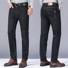 Classic Straight Stretch Denim Jeans