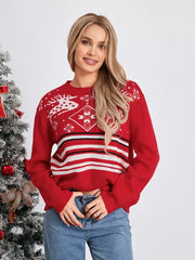 Snowflake Knit Christmas Pullover