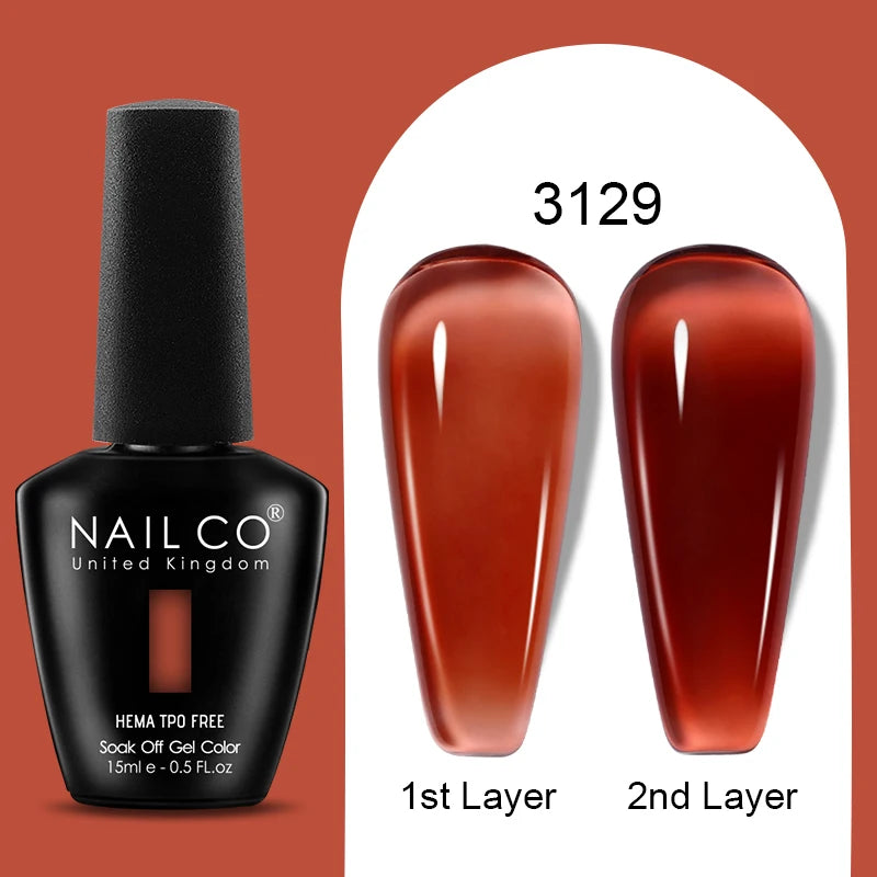 NAILCO 15ml Colorful Jelly Gel Nail Polish Gorgeous Color HEMA TPO FREE Soak Off UV LED Semi Permanent Long Wear Gel Varnish