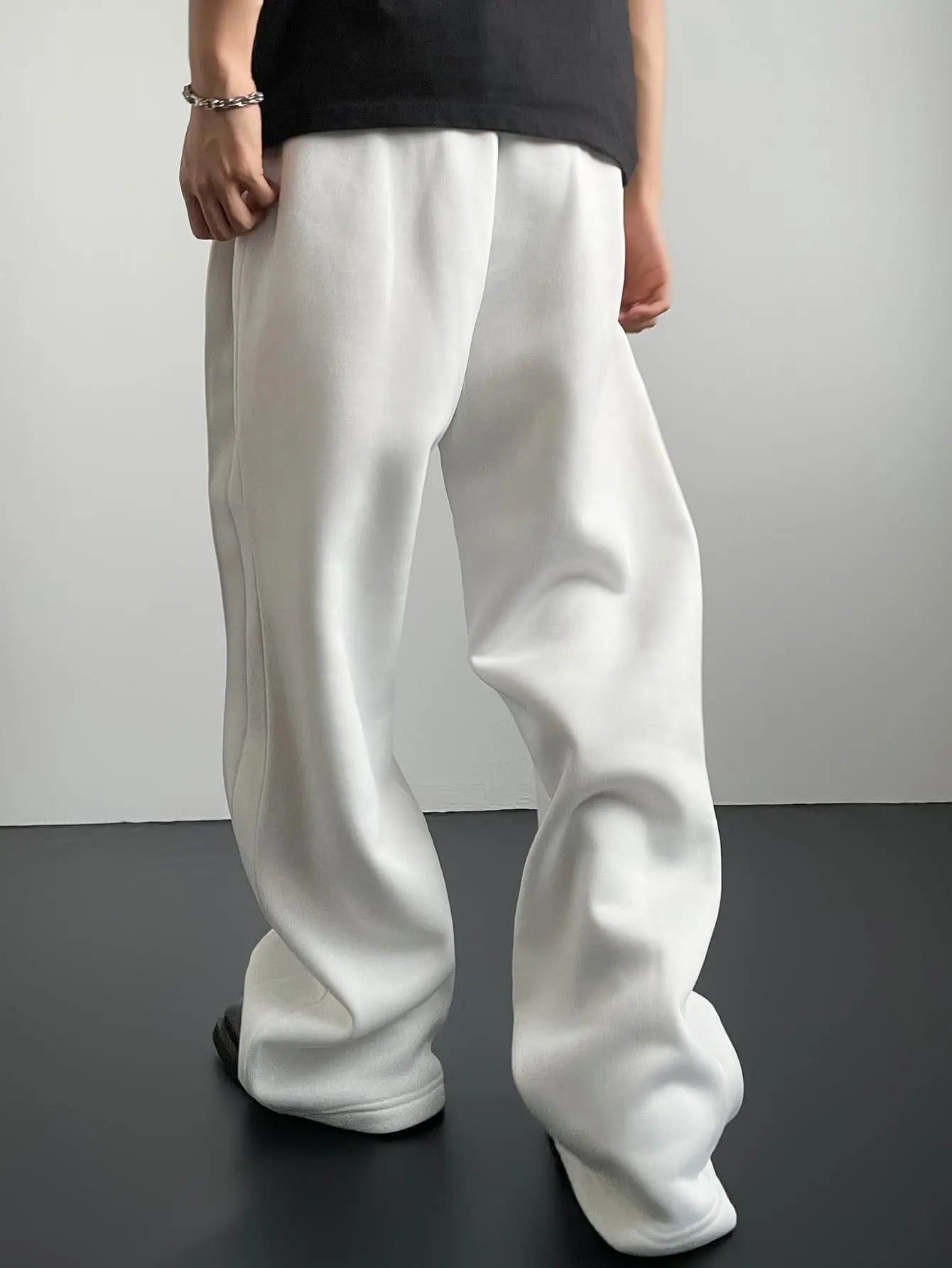 2026 New Straight Spring Autumn Joggers Men Jogging Sweatpants Sportswear Knit Tracksuit Sports Pants Trousers Wide Leg Clothing