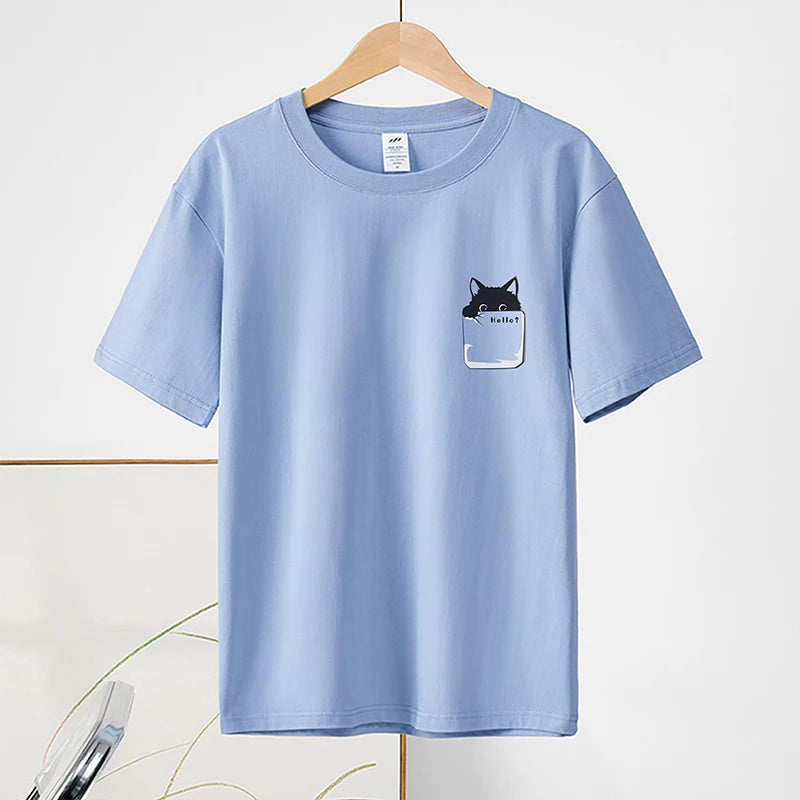 Pure Cotton Cat Graphic Tee