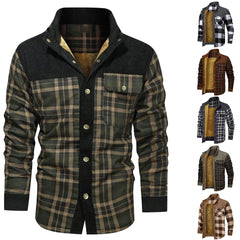 Men’s Wool-Lined Flannel Plaid Shirt Jacket
