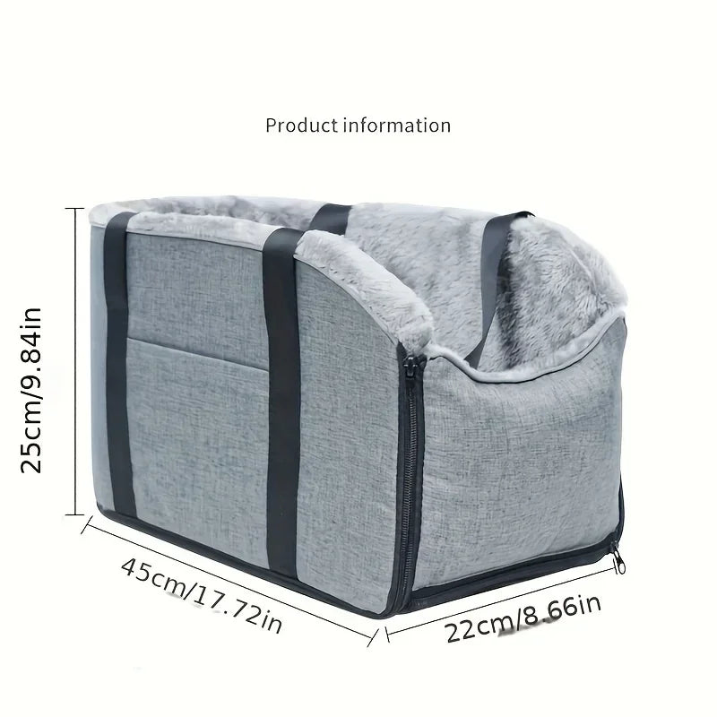 Safe Travel Pet Car Seat with Detachable Armrest Pillow Lift Seat Safety Buckle and Central Control Fo Dogs Cats Pet Supplies