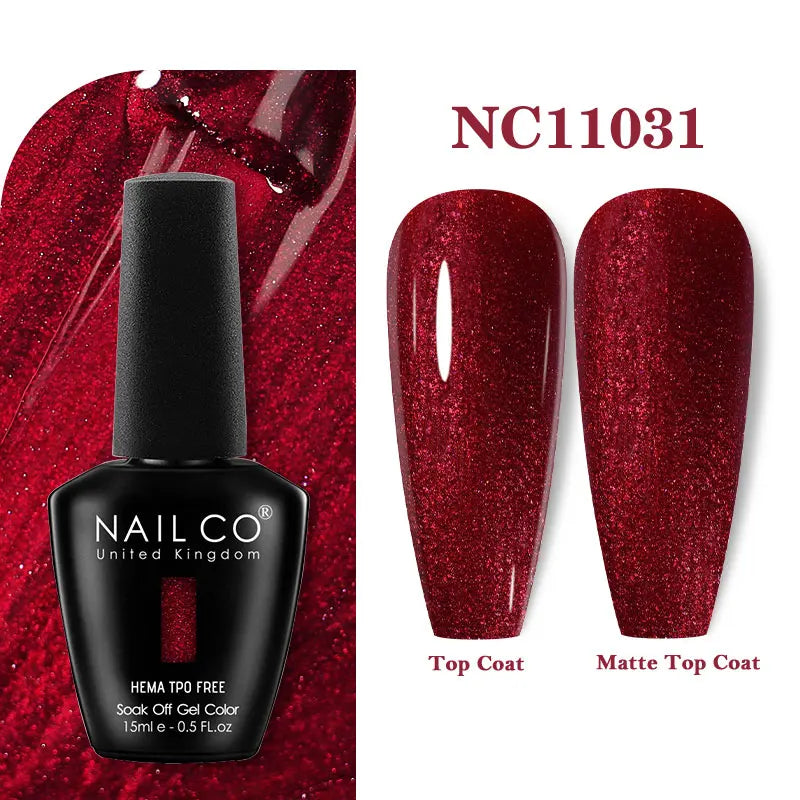 NAILCO 333 Colors Gel Nail Polish Semi Permanent Varnishes Nails Art Design Hybrid Soak Off Top Base Coat UV Gel Manicure 15ml