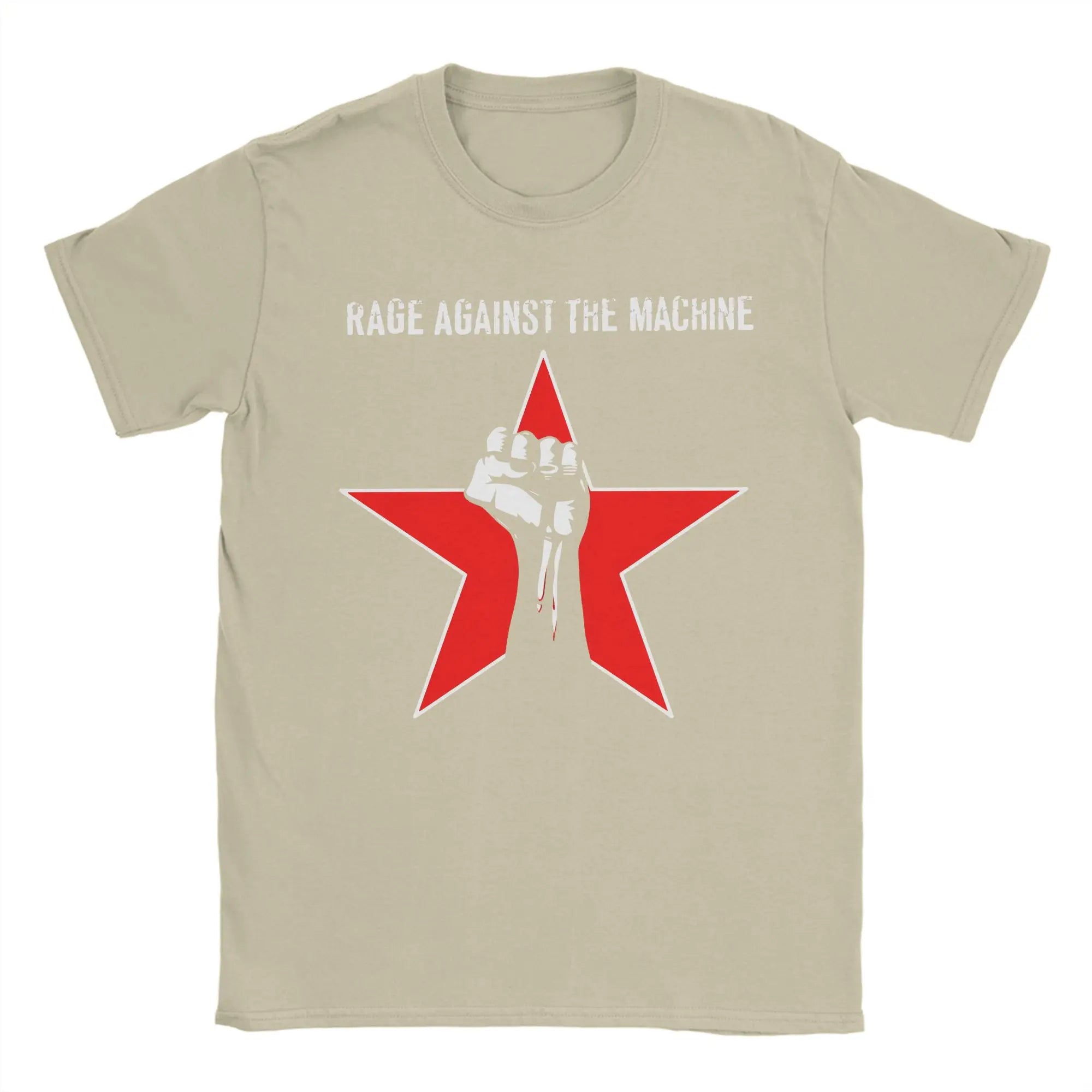 Rage Against the Machine T Shirts for Men 100% Cotton Unique T-Shirt Round Neck  Tee Shirt Short Sleeve Clothes Big Size