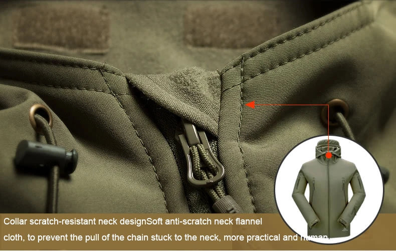 Oulylan SoftShell Tactical Waterproof Jacket Fishing Hiking Camping Climbing Jacket HoodedWinter Autumn Tracksuits Set Men