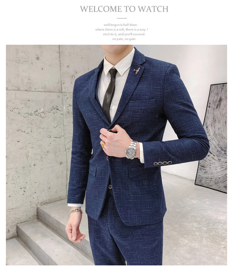 Refined Slim Wedding Suit Set