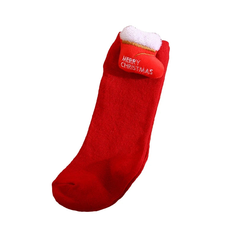 Festive Toddler Reindeer Winter Socks