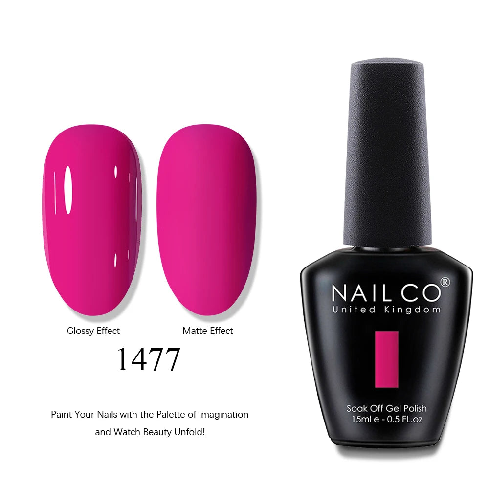 NAILCO 2025 Hot 15ML Gel Nail Polish Nails Semi-permanent UV Varnish High Quality Glass Bottle Nail Art Polish For Manicure