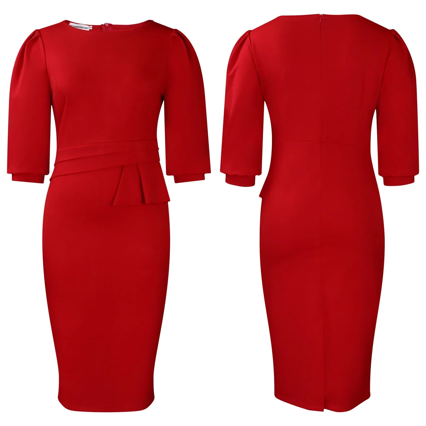 Sheath Half Sleeve Office Dress