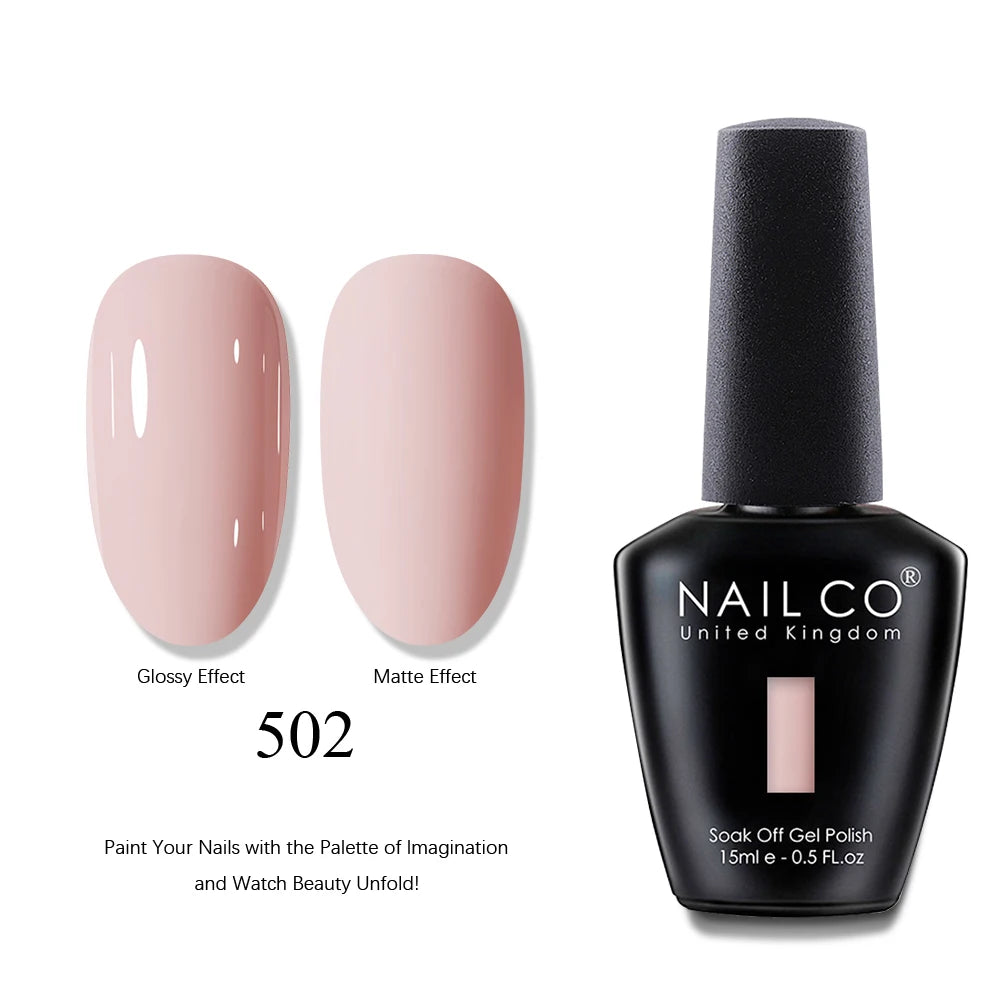 NAILCO 2025 Hot 15ML Gel Nail Polish Nails Semi-permanent UV Varnish High Quality Glass Bottle Nail Art Polish For Manicure
