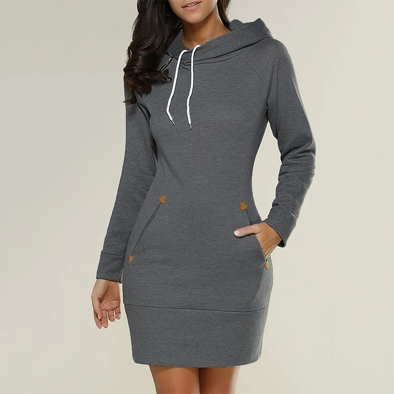 Long Hooded Sweatshirt for Women
