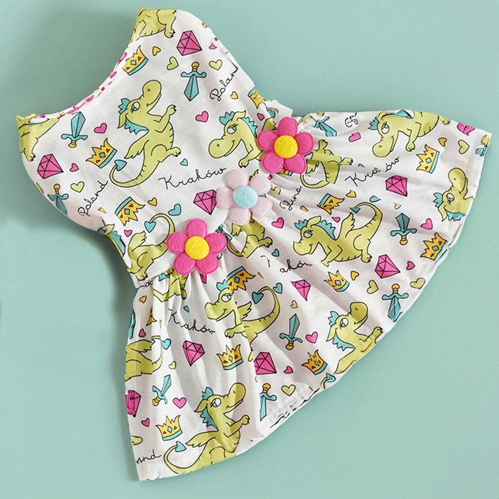 Adorable Printed Puppy Summer Dress