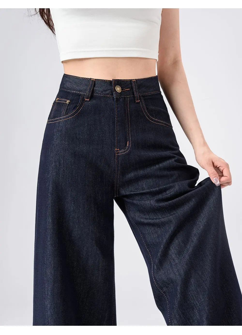 Women's Lightweight Wide Leg Straight-Leg Jeans Stylish and Comfortable Denim Pants for Effortless Fashion Summer Thin Trousers