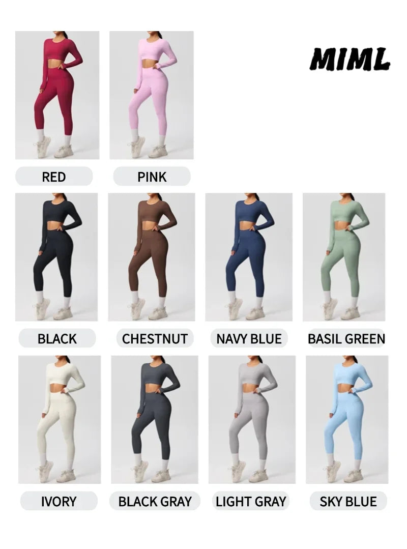 Yoga Gym Set Women Sports Impact Longline Strappy Top Fitness Overalls Sets Womens 2 Piece Sportswear Woman Gym Leggings Solid