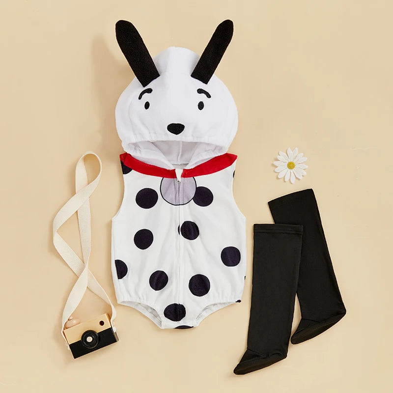 Fluffy Unicorn Hooded Jumpsuit Costume