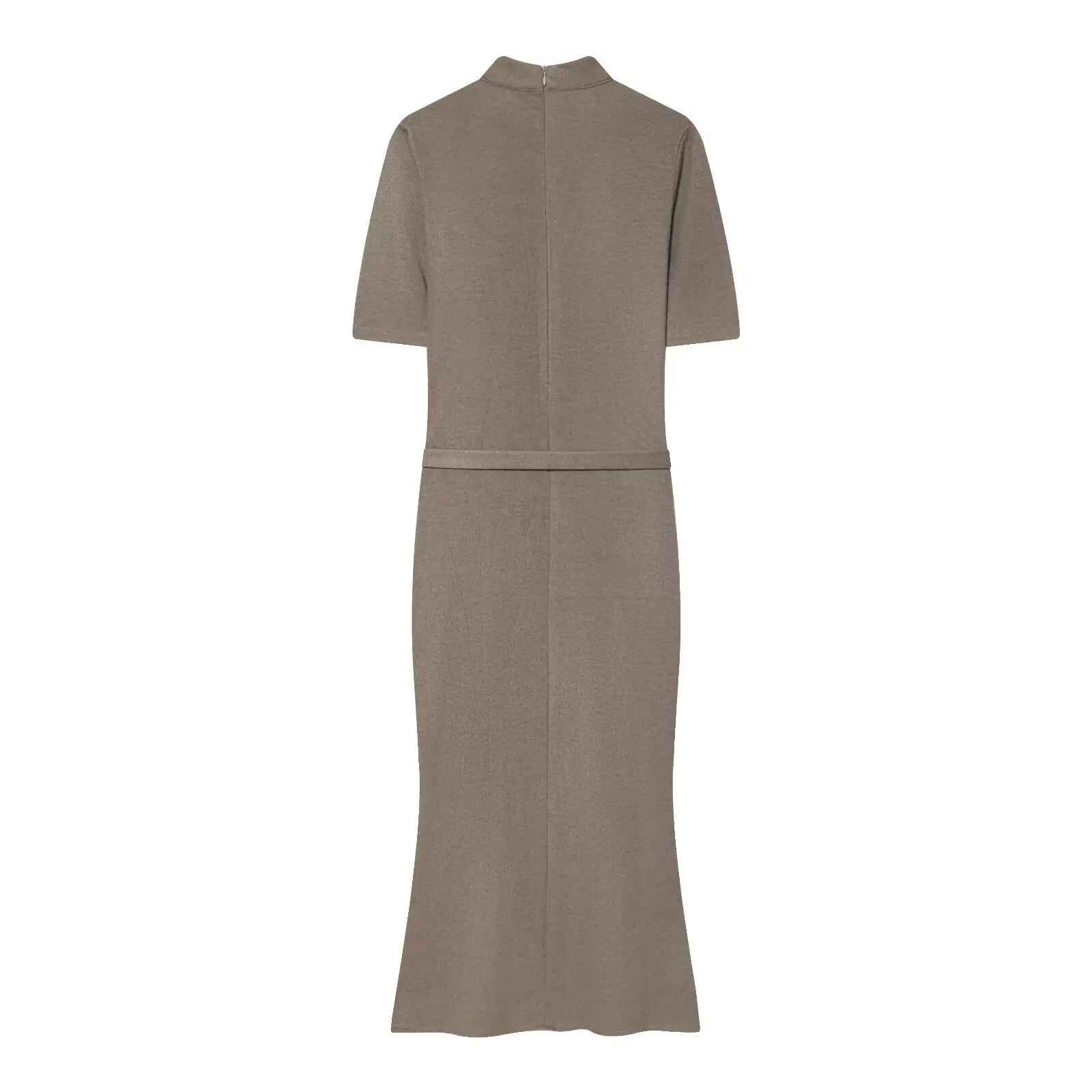 Elegant Belted Casual Midi Dress