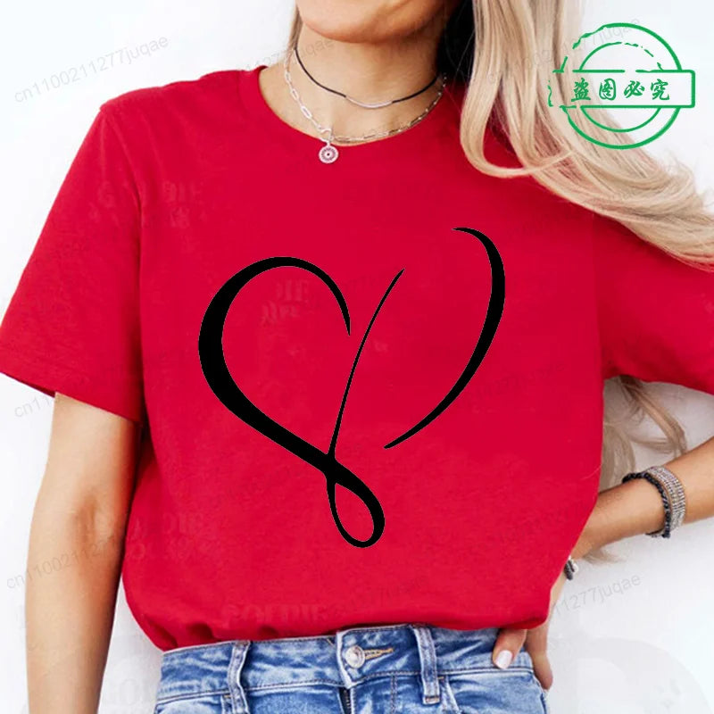 Red Heart Graphic Casual Tee