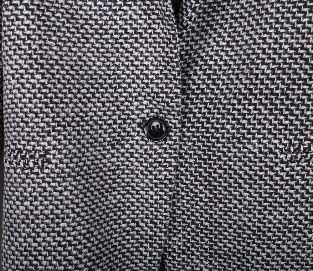 Women's Woolen Coat  Arrive European Female Spring European Leg Houndstooth Windbreaker Jacket Plus Size Long Winter Coat