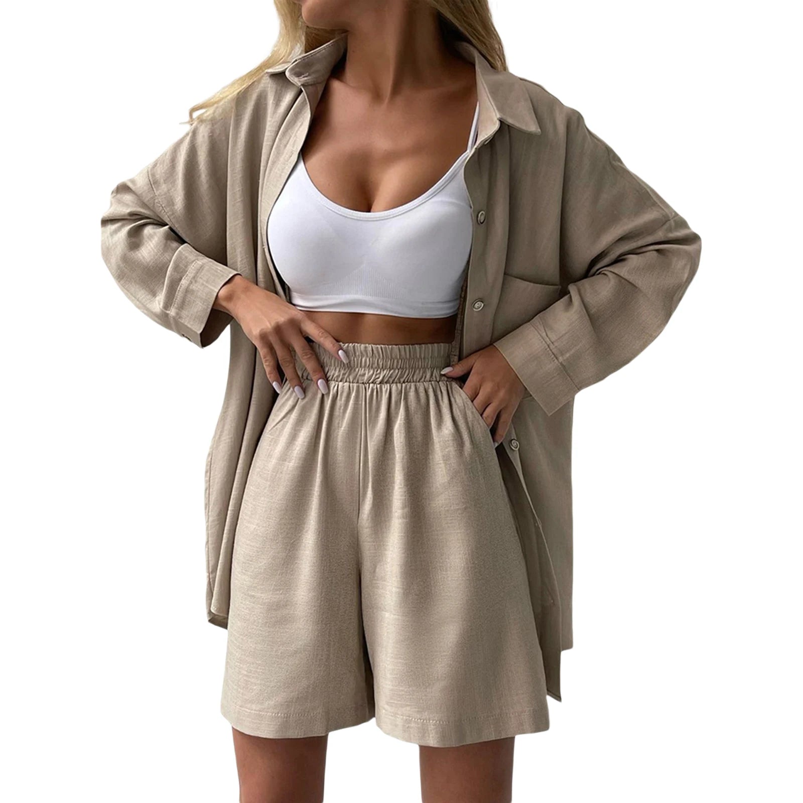 Velvet Shirt & Short Set