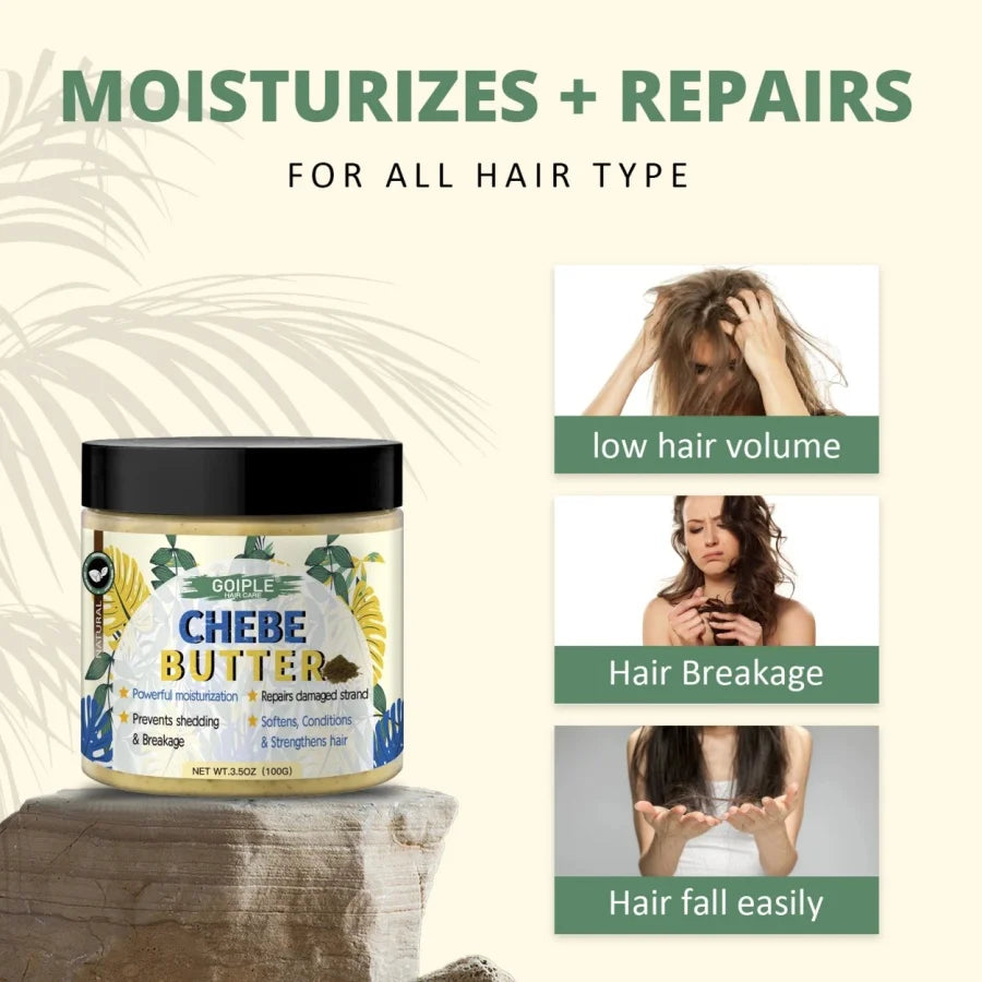 Hair Care 5pcs Rosemary & Chebe Oil Men and Women Dry Frizzy Hair Moisturize Nourish Products Chebe Butter & Powder with Serum