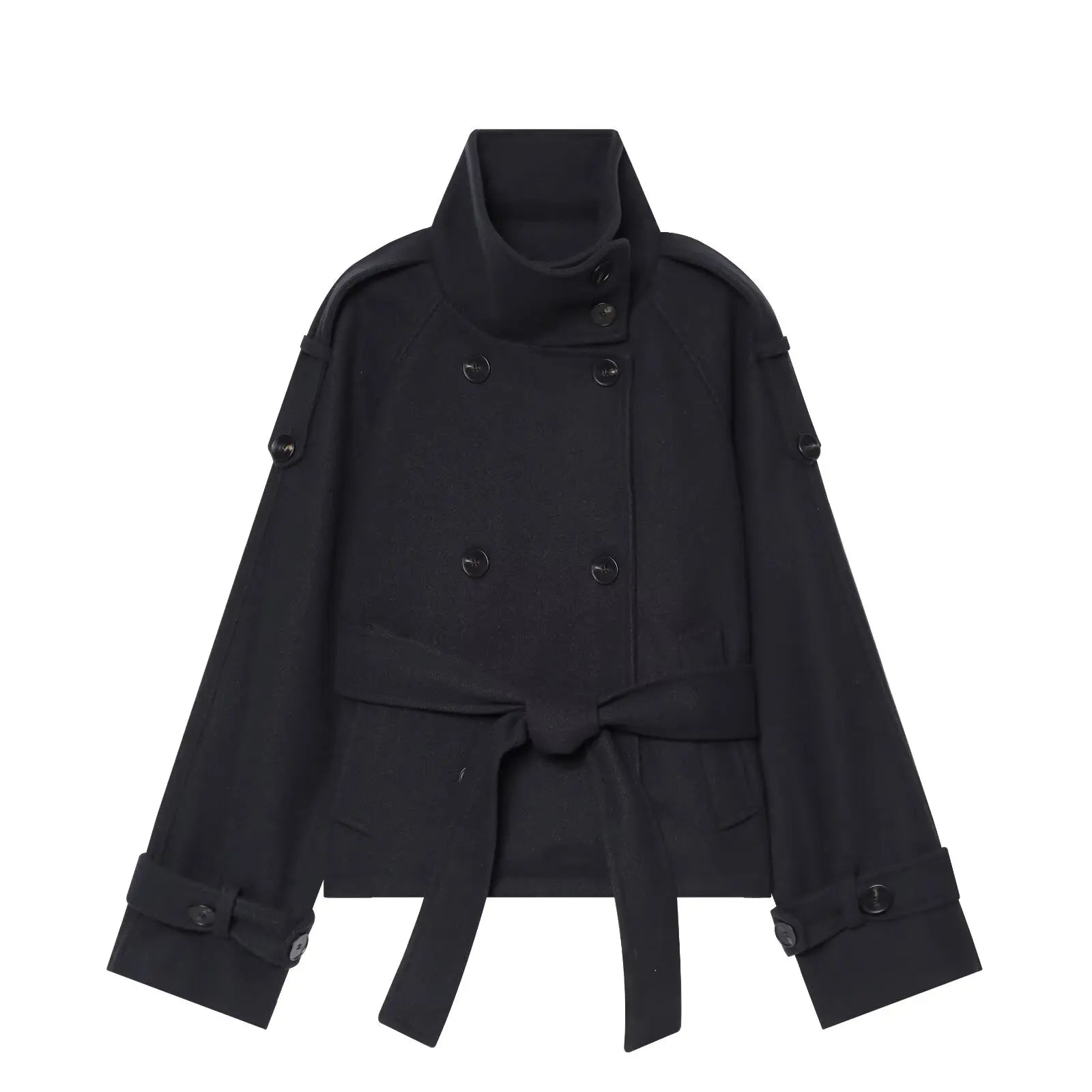New Women's Jackets & Coats Autumn 2026 Fashion Loose Belt Elegant Turtleneck Warm Winter Jackets Women's Chic Youth Street Coat