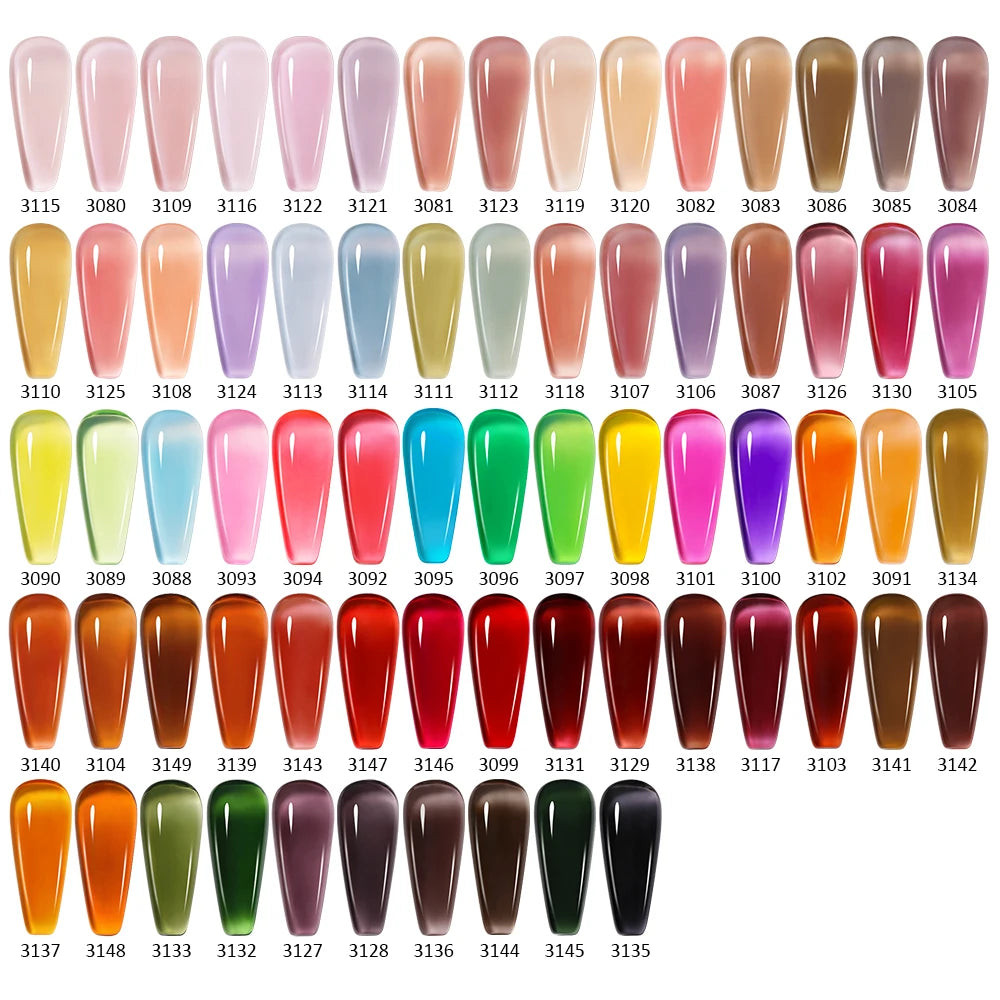 NAILCO 15ml Colorful Jelly Gel Nail Polish Gorgeous Color HEMA TPO FREE Soak Off UV LED Semi Permanent Long Wear Gel Varnish