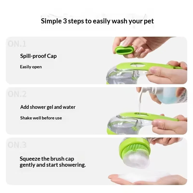 Easy Foaming Pet Bath Brush
