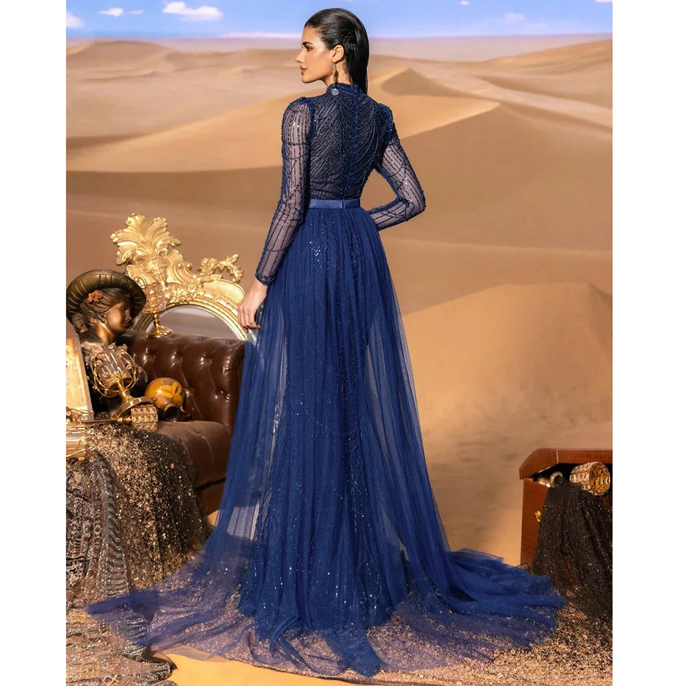 TITLE: Starlight Sequined Evening Gown Dress