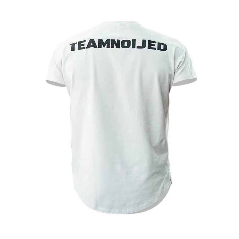 Men's Gym T Shirts Quick Dry Short Sleeve Summer Sports T-shirt Elastic Fitness Workout Tops Casual Bodybuilding Athletic Tee