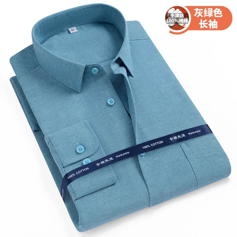 Oversized Cotton Oxford Business Shirt