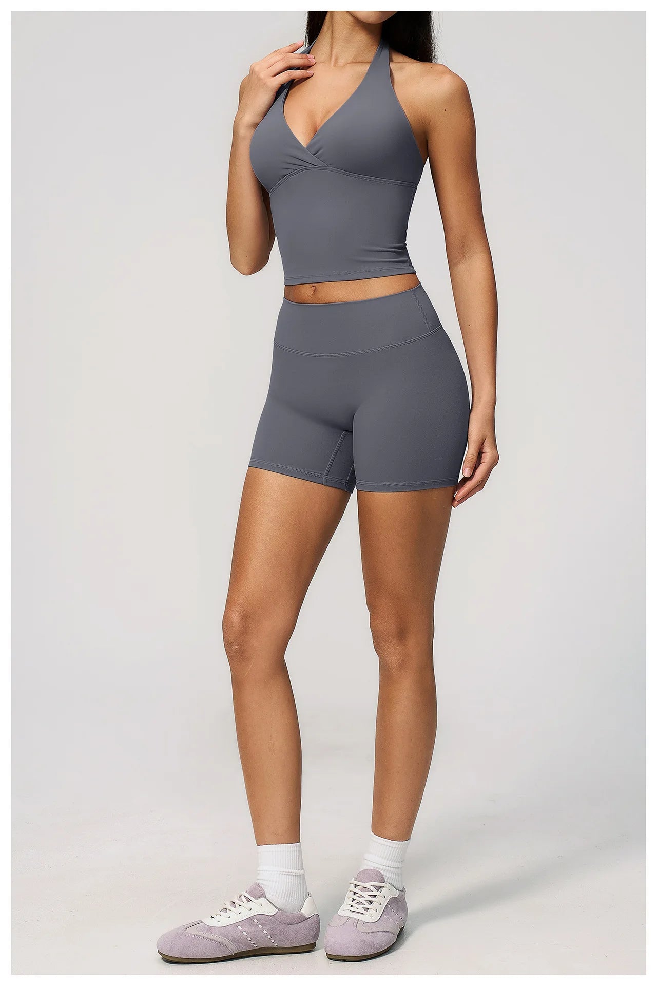 Yoga Outfit Set Fitness Two-Piece Set With No Embarrassing Lines Butt-Lifting Running Shorts Leggings Yoga Suit Athletic Wear