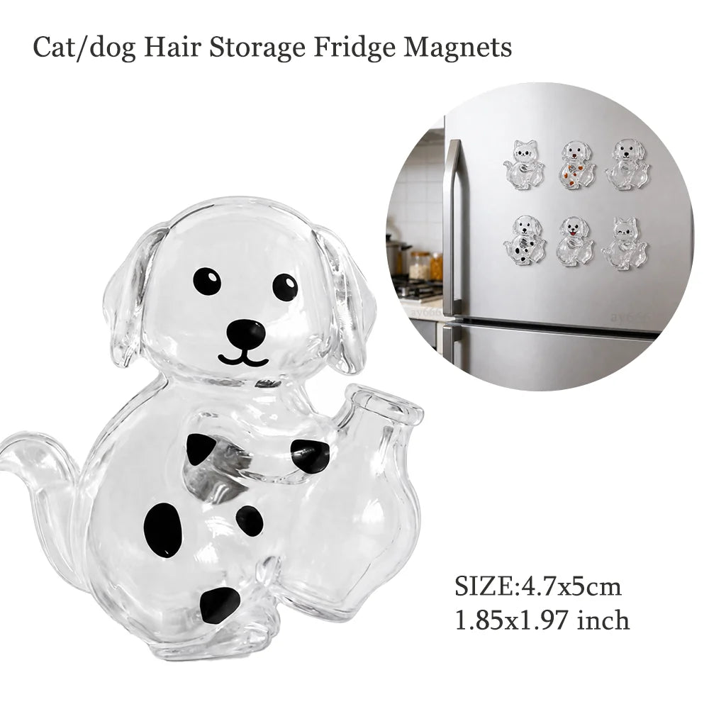 Transparent Cute Dog Pendant Keychain Creative Pet Hair Storage Capsule Hanging Ornament for Pet Lover DIY Pet Memorial Keychain