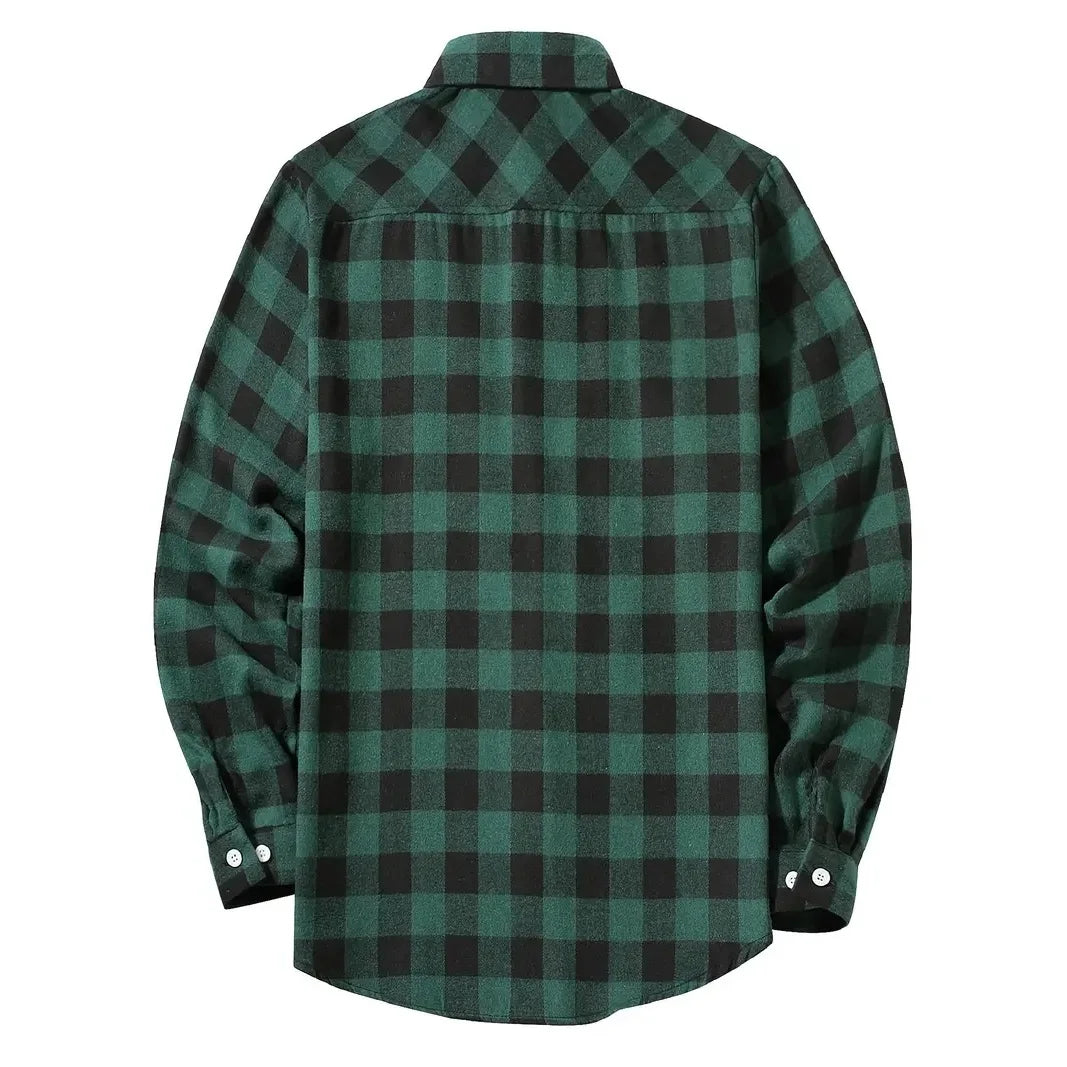Classic Plaid Flannel Shirt Men