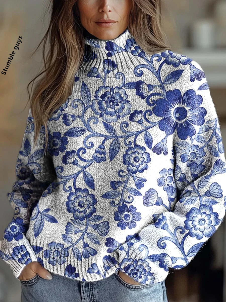 Festive Printed Winter Knit Sweater