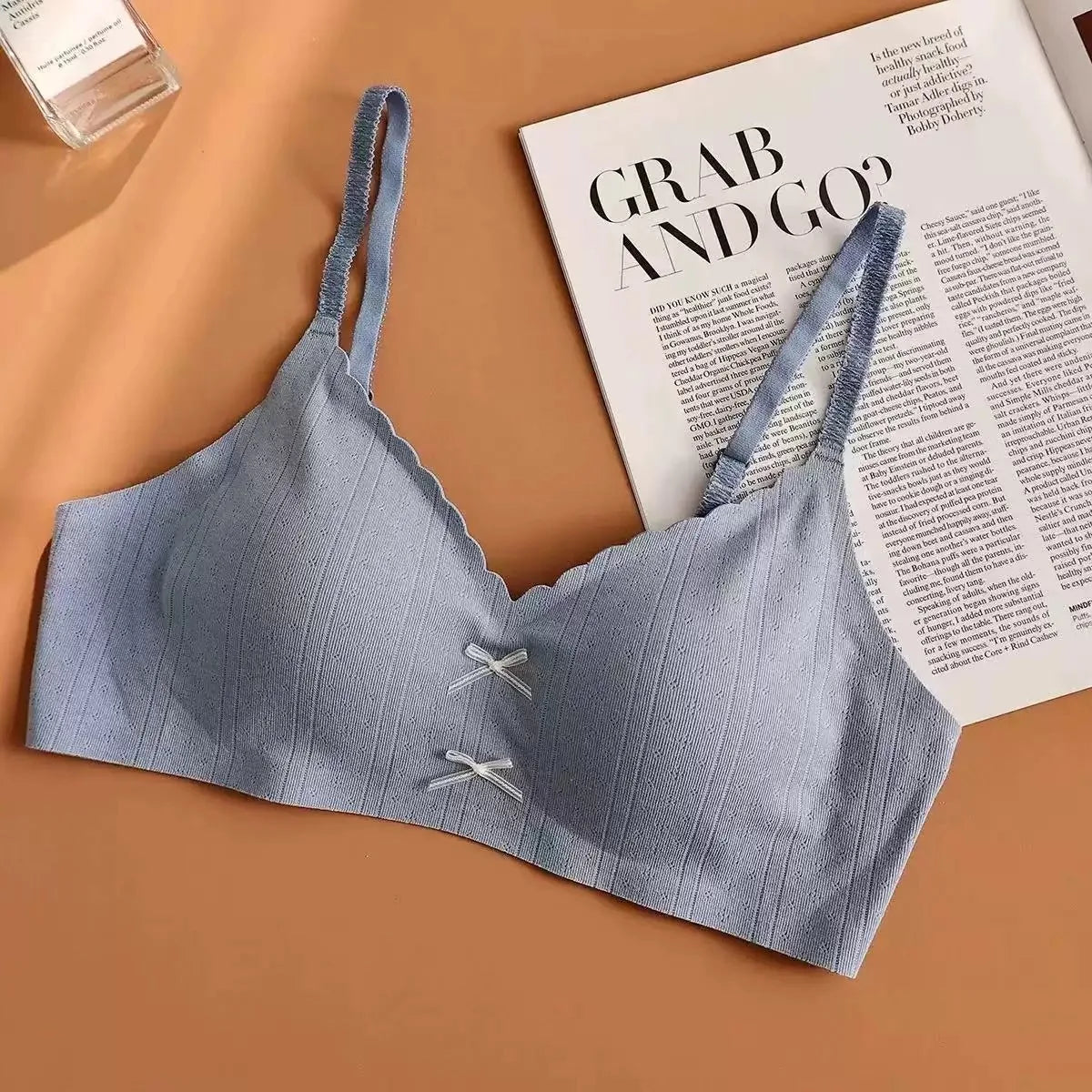 Women's Sexy Gathered Sports Bra Breathable Thin Backless Underwear No Steel Rings Comfortable Supportive Sports Bra for Women