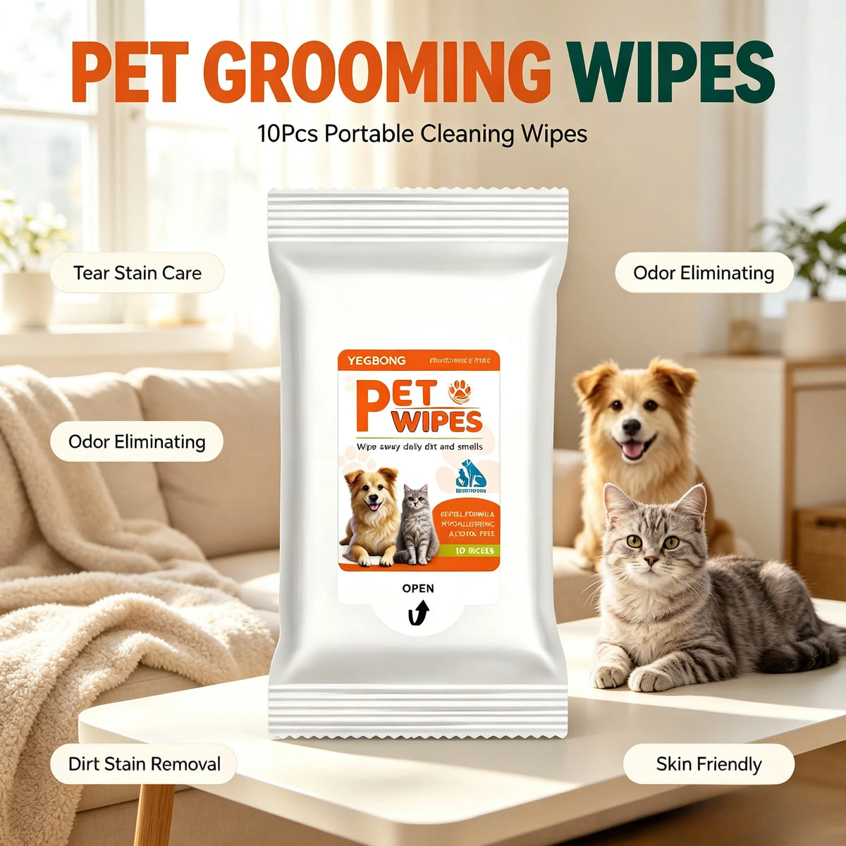 Skin-Friendly Tear Stain Wipes