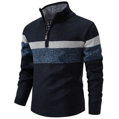 Zippered Fleece Turtleneck Sweater