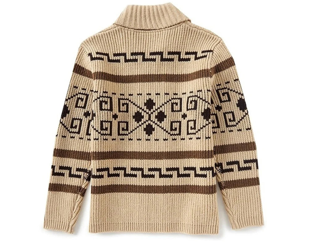 Winter Men's Cardigan Sweaters Fashion Male Knitted Sweater Thermal Warm Coats Casual Man Cashmer Lapel Knitted Jackets Clothing