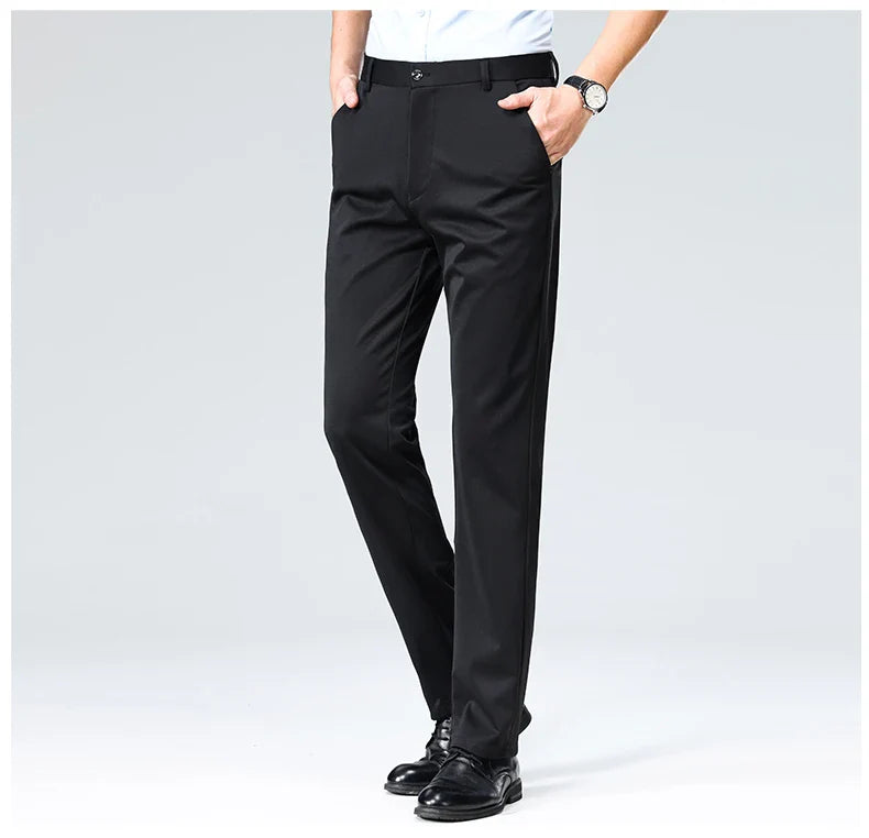 Classic Wrinkle-Resistant Suit Pants