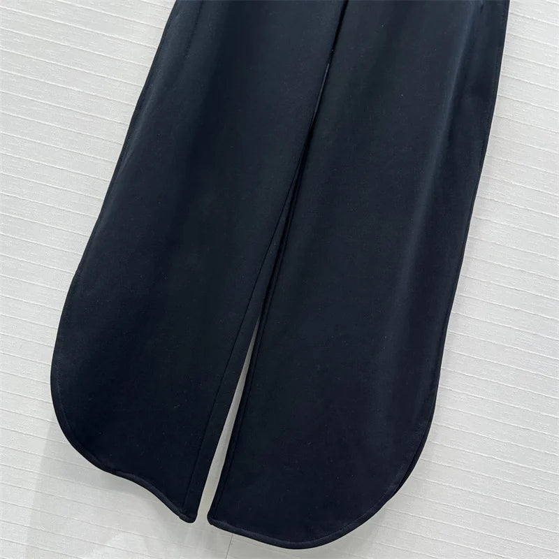 Elastic Waist Cotton Wide Pants