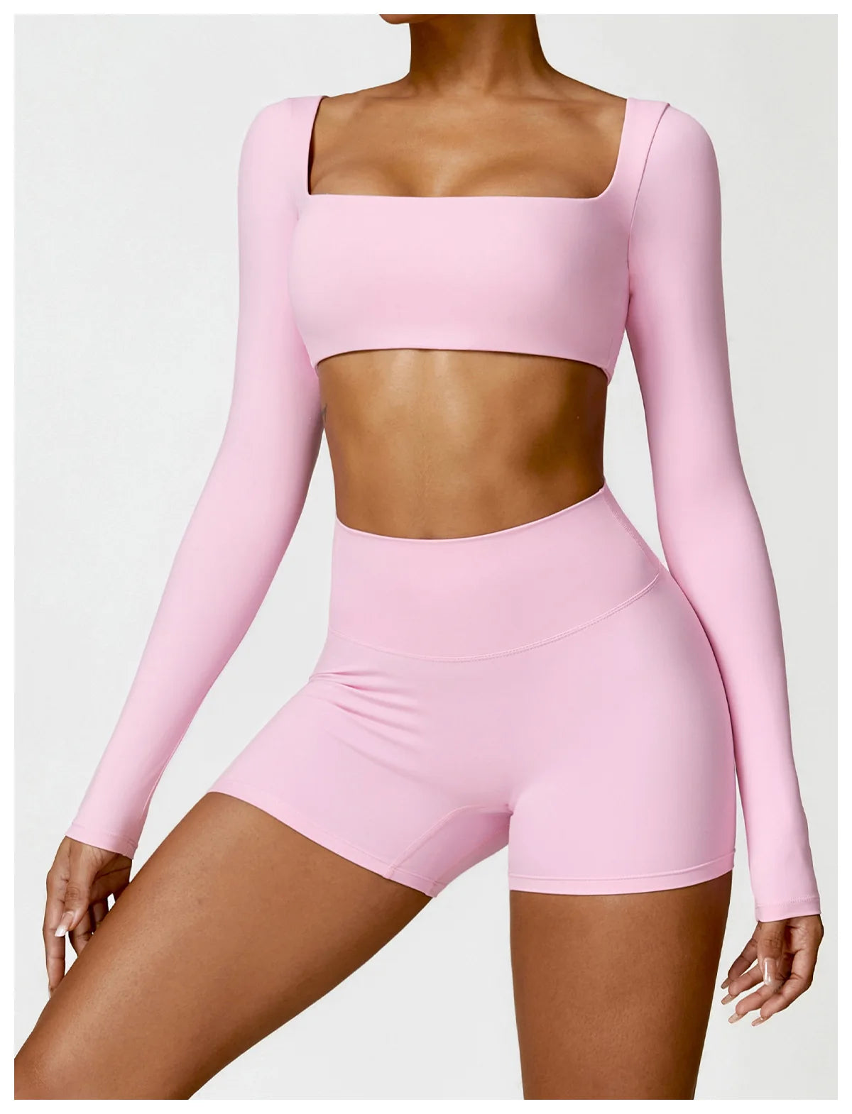 Summer 2PCS Yoga Suit Sports Set Women Quick-Dry Gym Set Women Tracksuit Running Workout Long Sleeve Sports Shirt Yoga Clothing