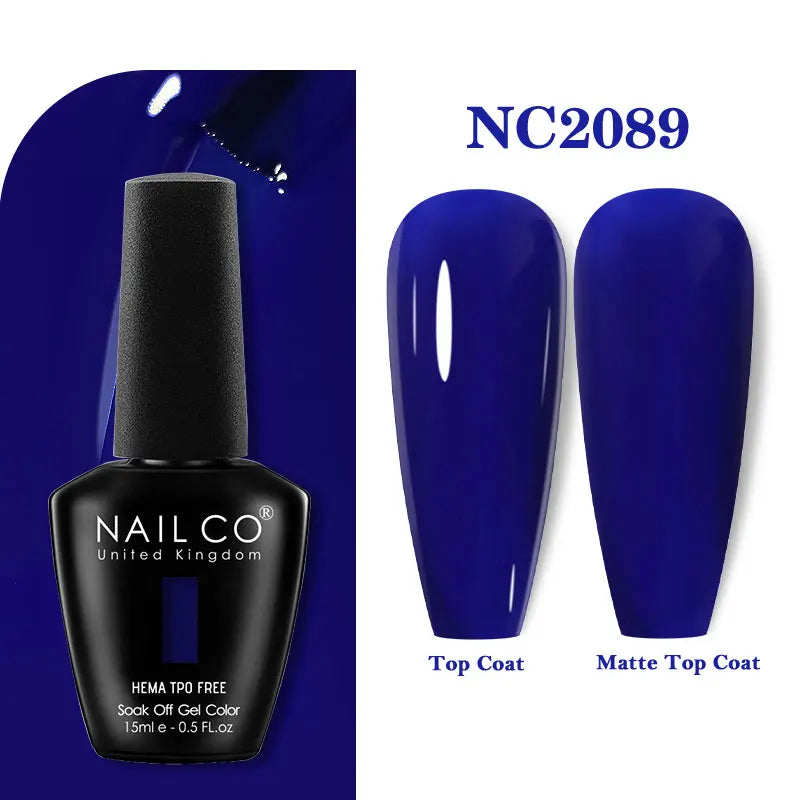 NAILCO 333 Colors Gel Nail Polish Semi Permanent Varnishes Nails Art Design Hybrid Soak Off Top Base Coat UV Gel Manicure 15ml