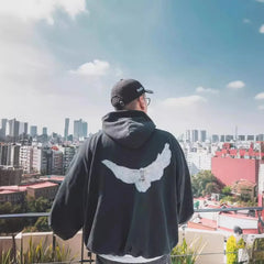 Dove Print Kanye Hoodie Men Women Streetwear 1:1 Sweatshirt High Quality Loose Double-Layer Heavy Fabric Pullover Ovesize hoodes