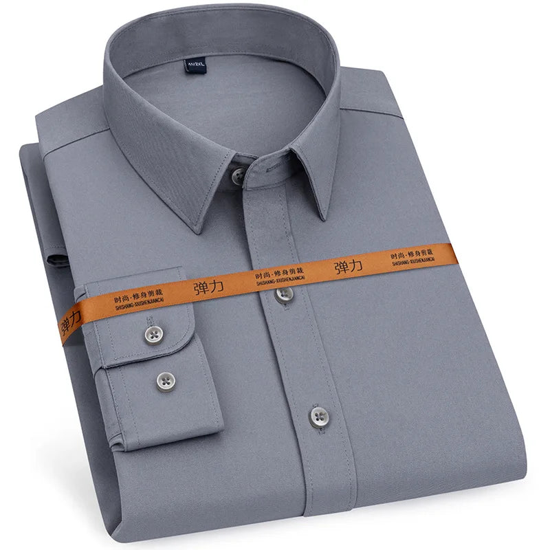 Slim Breathable Dress Shirt Men