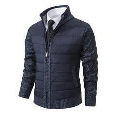 Autumn Winter Sweaters for Men Casual Knitted Sweaters Large Size Solid Color Plus Velvet Cardigan Knitted Sweater Cotton Coat